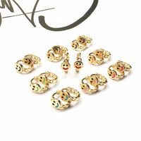 Nihaojewelry Fashion Gold-plated Smiling Face Dripping Oil Earrings Wholesale Jewelry main image 2