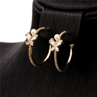 Nihaojewelry Fashion Zircon Butterfly Beads Earrings Wholesale Jewelry main image 4