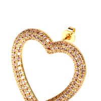 Nihaojewelry Fashion Diamond Heart Shape Geometric Hollow Earrings Wholesale Jewelry main image 5