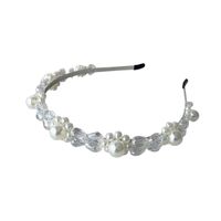 Nihaojewelry Korean Style Pearl Thin Side Metal Headband Wholesale Jewelry main image 6
