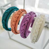 Nihaojewelry الكورية نمط بلون القماش مضفر واسعة الحواف عقال الجملة مجوهرات main image 4