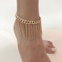 Nihaojewelry Wholesale Jewelry Retro Claw Chain Tassel Thick Chain Alloy Anklet main image 6