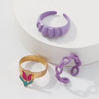 Nihaojewelry Wholesale Jewelry Fashion Threaded Geometric Alloy Ring Set main image 5