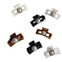 Nihaojewelry Korean Style Pearl Resin Letter Rhinestone Catch Clip Wholesale Jewelry main image 6
