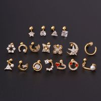 Ear Cartilage Rings & Studs Geometric Copper Plating Artificial Gemstones main image 3