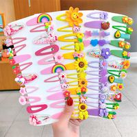 Großhandel Schmuck Cartoon Tier Blume Süßigkeiten Farbe Kinder Haarnadel Set Nihao Schmuck main image 4