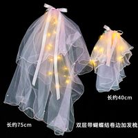 Nihaojewelry Fashion Bow Warm Light Children's Hairpin Veil Wholesale Accessories main image 3