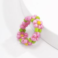 Nihaojewelry Wholesale Jewelry Simple Colorful Daisy Woven Beads Ring main image 5