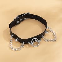 Wholesale Jewelry Fashion Black Silver Chain Tassel Necklace Nihaojewelry main image 3