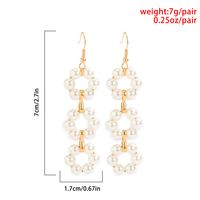 Nihaojewelry Simple Imitation Perle Fleur Gland Longues Boucles D&#39;oreilles Bijoux En Gros main image 5