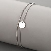 Nihaojewelry Wholesale Jewelry New Bohemian Style Silver Disc Pendant Multi-layer Anklet main image 3