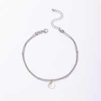 Nihaojewelry Wholesale Jewelry New Bohemian Style Silver Disc Pendant Multi-layer Anklet main image 5