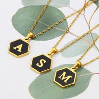 Titanium Steel Simple Style Plating Letter Necklace main image 1
