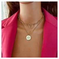 Großhandel Schmuck Einfache Herzförmige Anhänger Mehrschichtige Halskette Nihaojewelry main image 1