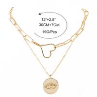 Großhandel Schmuck Einfache Herzförmige Anhänger Mehrschichtige Halskette Nihaojewelry main image 6