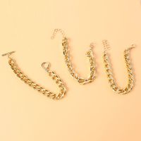 Nihaojewelry Wholesale Jewelry Simple Geometric Hollow Thick Chain Tassel Alloy Bracelet main image 3