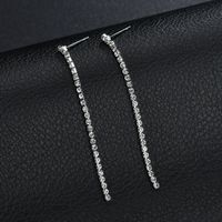 Nihaojewelry Boucles D&#39;oreilles Longues Gland De Diamant Simple Bijoux En Gros main image 1