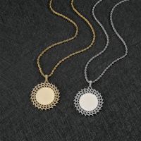 Wholesale Jewelry Round Zircon Pendant Copper Necklace Nihaojewelry main image 3