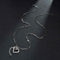 Wholesale Jewelry Mosaic Heart Titanium Steel Necklace Nihaojewelry main image 3