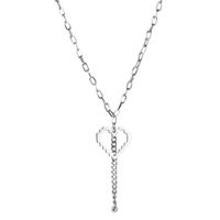 Wholesale Jewelry Mosaic Heart Titanium Steel Necklace Nihaojewelry main image 6