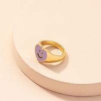 Nihaojewelry Wholesale Jewelry Simple Fashion Smiley Heart Alloy Ring main image 5