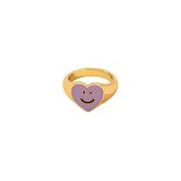 Nihaojewelry Wholesale Jewelry Simple Fashion Smiley Heart Alloy Ring main image 6