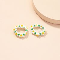 Nihaojewelry Wholesale Jewelry Simple Fashion Contrast Color Flower Resin Ring main image 3