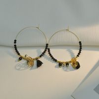 Nihaojewelry Mode Boucles D&#39;oreilles Rondes En Acier Titane Bijoux En Gros main image 1