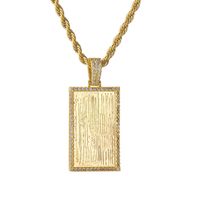 Wholesale Jewelryrectangular Brand Pendant Copper Necklace Nihaojewelry main image 6