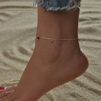 Nihaojewelry Wholesale Jewelry Simple Color Diamond Tassel Copper Anklet main image 5