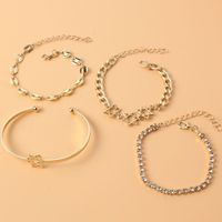 Nihaojewelry Wholesale Jewelry Retro Style Alloy Star Hollow Multi-layer Alloy Diamond Bracelet sku image 1