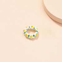 Nihaojewelry Wholesale Jewelry Simple Fashion Contrast Color Flower Resin Ring sku image 1