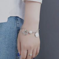 Nihaojewelry Großhandel Schmuck Einfaches Rundes Tag Perle Titan Stahlarmband sku image 1