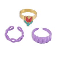 Nihaojewelry Wholesale Jewelry Fashion Threaded Geometric Alloy Ring Set sku image 1