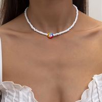 Wholesale Jewelry Ethnic Style Color Beades Flower Pendant Short Necklace Nihaojewelry sku image 24