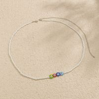 Wholesale Jewelry Ethnic Style Color Beades Flower Pendant Short Necklace Nihaojewelry sku image 42