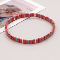 Nihaojewelry Wholesale Jewelry Bohemian Multi-layered Woven Colorful Paint Beaded Bracelet sku image 2