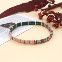 Nihaojewelry Bijoux En Gros Bracelet De Perles De Peinture Colorée Tissé Multicouche Bohème sku image 21