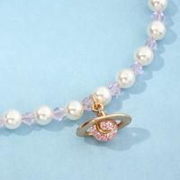 Nihaojewelry Bijoux En Gros Simple Perle Naturelle Rose Bracelet En Diamant Saturne main image 3