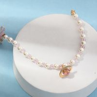 Nihaojewelry Bijoux En Gros Simple Perle Naturelle Rose Bracelet En Diamant Saturne main image 5