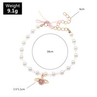 Nihaojewelry Wholesale Jewelry Simple Natural Pearl Pink Saturn Diamond Bracelet main image 7