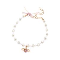 Nihaojewelry Wholesale Jewelry Simple Natural Pearl Pink Saturn Diamond Bracelet main image 8