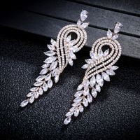 Wholesale Long Crystal Earrings Bridal Wedding Earrings Show Birthday Dinner Earrings main image 5
