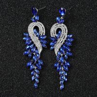 Wholesale Long Crystal Earrings Bridal Wedding Earrings Show Birthday Dinner Earrings sku image 2