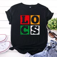 Wholesale Simple Hollow Letter Printing Short-sleeved T-shirt Nihaojewelry main image 2