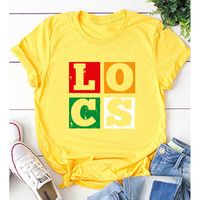 Wholesale Simple Hollow Letter Printing Short-sleeved T-shirt Nihaojewelry main image 5
