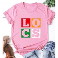 Wholesale Simple Hollow Letter Printing Short-sleeved T-shirt Nihaojewelry main image 6