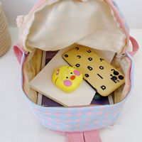 Wholesale Children's Plaid Bunny Doll Backpack Nihaojewelry main image 6