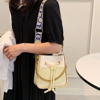 Small Pu Leather Solid Color String Crossbody Bag main image 6