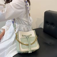 Small Pu Leather Solid Color String Crossbody Bag main image 4